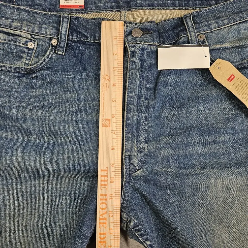 Levis‎ 514 Jeans Mens 42x30* Straight Leg Regular Fit Stretch Whiskering